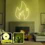 OPVIQ Zidna LED dekoracija Fire Medium Yellow - slika 1