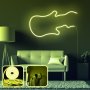 OPVIQ Zidna LED dekoracija Guitar Medium Yellow - slika 1