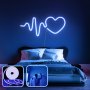 OPVIQ Zidna LED dekoracija Heart Medium Blue - slika 1