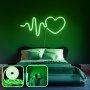 OPVIQ Zidna LED dekoracija Heart Medium Green - slika 1