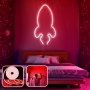 OPVIQ Zidna LED dekoracija Rocket Medium Red - slika 1