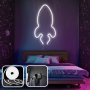 OPVIQ Zidna LED dekoracija Rocket Medium White - slika 1