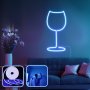 OPVIQ Zidna LED dekoracija Wine Glass Medium Blue - slika 1