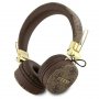 Guess Bluetooth slusalice 4G PU Leather Metal Logo braon (GUBH704GEMW) - slika 1