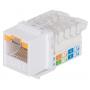 INTELLINET Locking Cat6 Keystone Jack RJ45, beli - slika 1
