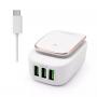 LDNIO A3305 3xUSB kućni punjač sa micro USB kablom - slika 1