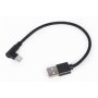 GEMBIRD CC-USB2-AMCML-0.2M Gembird pod uglom USB Type-C kabl za punjenje i prenos podataka, 0.2 m, black - slika 1