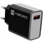 NATEC RIBERA USB Tip-A kućni punjač, QC3.0, 3A, 18W, Crni (NUC-2058) - slika 1