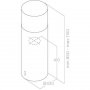 ELICA Aspirator TUBE PRO ISLAND WH MAT/A/43 - slika 2