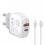 LDNIO A2316C 20W Kućni punjač sa lightning kablom - slika 1