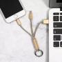 LDNIO LC89 2u1 kabl za punjač USB A na micro USB/lightning sa priveskom - slika 3