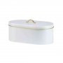 DAJAR Dj45267 kutija za hleb 34x18x15 cm metal bela - slika 1