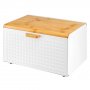 DAJAR Dj68937 kutija za hleb 21.5x35.5x19.5 cm metal BAMBUS BELA - slika 1