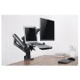 GEMBIRD MA DA3 02 Podesivi stoni drzac za monitor tilt, 17 32 max.2x8kg +nosac za laptop,full motion - slika 2