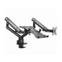 GEMBIRD MA DA3 02 Podesivi stoni drzac za monitor tilt, 17 32 max.2x8kg +nosac za laptop,full motion - slika 3
