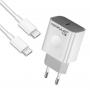 KONFULON C69D+DC15 20W Kućni punjač sa PD USB C na USB C kablom - slika 1