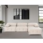 Atelier del Sofa Ugaona garnitura Doblo 3 Seater with Pouffe (L1 O1 1R Pouffe) Light Brown - slika 3