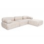 Atelier del Sofa Ugaona garnitura Doblo 3 Seater with Pouffe (L1 O1 1R Pouffe) Light Brown - slika 5