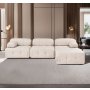 Atelier del Sofa Ugaona garnitura Doblo 3 Seater with Pouffe (L1 O1 1R Pouffe) Light Brown - slika 1