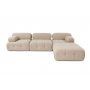 Atelier del Sofa Ugaona garnitura Doblo 3 Seater with Pouffe ( L1 O1 1R Pouffe) Peach - slika 3