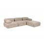 Atelier del Sofa Ugaona garnitura Doblo 3 Seater with Pouffe ( L1 O1 1R Pouffe) Peach - slika 4