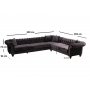 Atelier del Sofa Ugaona garnitura Bogart Corner Right 3R C L2 Brown - slika 5