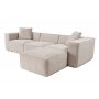 Atelier del Sofa Ugaona garnitura Lora (L1 O1 1R POUFFE ) Mocha - slika 4