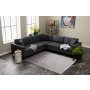 Atelier del Sofa Ugaona garnitura Berlin Anthracite Black - slika 1