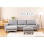 Atelier del Sofa Ugaona garnitura Berlin Left Light Grey - slika 2