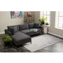 Atelier del Sofa Ugaona garnitura Berlin Left Anthracite Black - slika 2