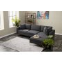 Atelier del Sofa Ugaona garnitura Berlin Right Anthracite Gold - slika 2