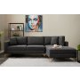 Atelier del Sofa Ugaona garnitura Berlin Right Anthracite Gold - slika 3