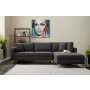 Atelier del Sofa Ugaona garnitura Berlin Right Anthracite Gold - slika 1