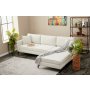 Atelier del Sofa Ugaona garnitura Berlin Right Cream Black - slika 2