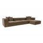 Atelier del Sofa Ugaona garnitura Sora (L1 O1 O1 1R POUFFE ) Brown - slika 4