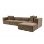 Atelier del Sofa Ugaona garnitura Sora (L1 O1 O1 1R POUFFE ) Brown - slika 5