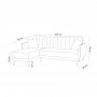 Atelier del Sofa Ugaona garnitura Aqua Corner Left Dark Grey - slika 5
