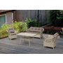 HANAH HOME Baštenska garnitura Bamberg Rattan Latte - slika 1