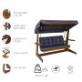 HANAH HOME Baštenska ljuljaška Viva 2200 Anthracite - slika 5