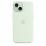APPLE IPhone 15 Silicone Case with MagSafe - Soft Mint ( mwnc3zm/a ) - slika 4
