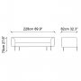 Atelier del Sofa Sofa trosed Macaroon Cream - slika 3