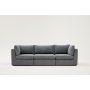 Atelier del Sofa Sofa trosed Mottona 3 Seat Sofa Grey - slika 2