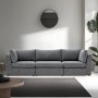 Atelier del Sofa Sofa trosed Mottona 3 Seat Sofa Grey - slika 1