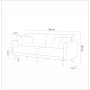 Atelier del Sofa Sofa trosed Aria Green - slika 3