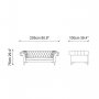 Atelier del Sofa Sofa dvosed Bianca - slika 3