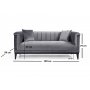 Atelier del Sofa Sofa dvosed Trendy Dark Grey - slika 4