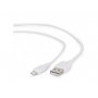 GEMBIRD CC-USB2-AMLM-2M-W USB 2.0 A-plug to 8-pin usb Apple iphone cable 2M White - slika 1