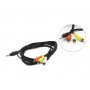 GEMBIRD CCA-4P2R-2M Jack AV 3.5mm 4-pin, cable Jack AV 3.5mm male - 3x RCA male 2m black - slika 2
