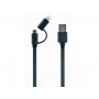 GEMBIRD CC-USB2-AMLM2-1M USB charging combo cable iPhones 8-pin + Micro USB, black, 1 m - slika 1
