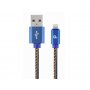 GEMBIRD CC-USB2J-AMLM-1M-BL Premium jeans (denim) 8-pin cable with metal connectors, 1m, blue - slika 1
